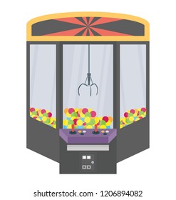
A claw machine to capture gifts 
