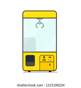 Claw Machine Filled Outline Icon. Vending Clipart Isolated On White Background