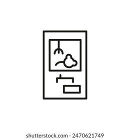 Claw machine icon. Simple claw machine icon for social media, app, and web design. Vector illustration.