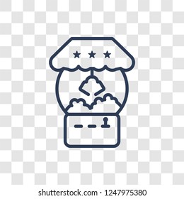 Claw machine icon. Trendy linear Claw machine logo concept on transparent background from Circus collection