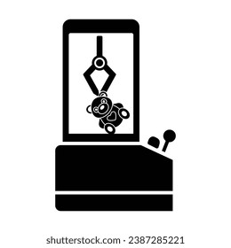 Claw machine icon vector on trendy design