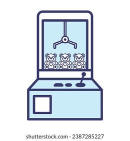 Claw machine icon vector on trendy design