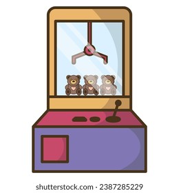 Claw machine icon vector on trendy design