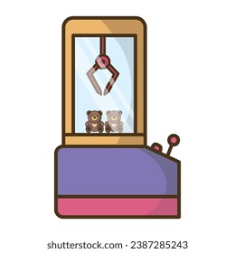 Claw machine icon vector on trendy design