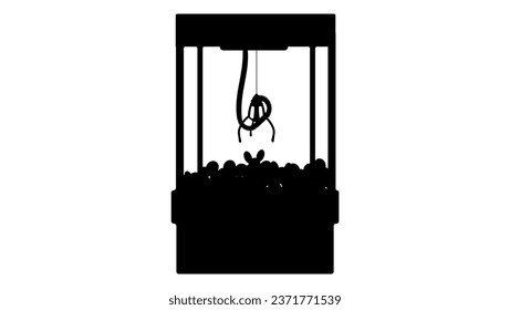 claw machine silhouette, high quality vector