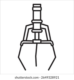Claw machine stock icon outline vector