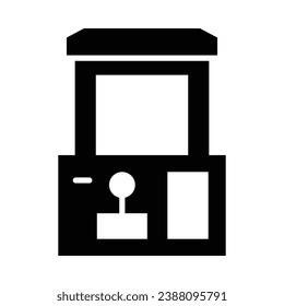 Claw Machine Vector Glyph Icon For Personal And Commercial Use.
