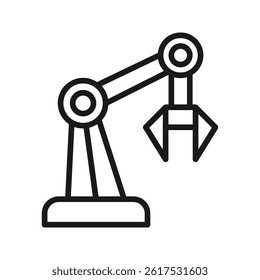 Claw machine vector icon in line style. Simple and minimalist industrial and factory theme icons