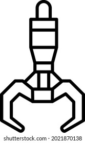 Claw Machine Vector Line Icon Design
