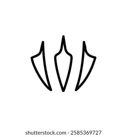 claw mark iconVector illustration in black