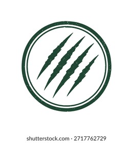 Vector del sello del logotipo del icono de las marcas de la garra en el fondo blanco
Icono de sello de Vector