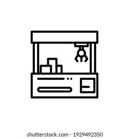 claw outline Icon.carnival and tool vector illustration on white background