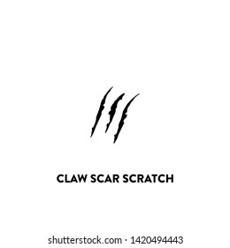 Claw Scar Scratch Icon Vector. Claw Scar Scratch Sign On White Background. Claw Scar Scratch Icon For Web And App