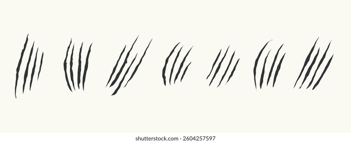 claw scratch symbol icon in vector