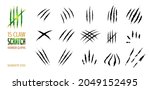 Claw scratch vector illustration. Set of cruel animal scratches horror and grunge concept in silhouette isolated on white background.