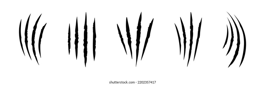 Claw Scratches Icon Set Claw Scratches Stock Vector (Royalty Free ...