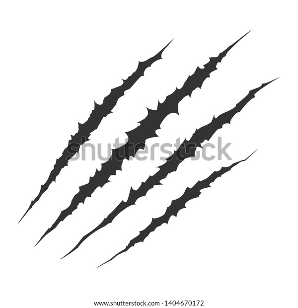 爪がひっかく 捕食者の引っかき傷 爪のギザギザの跡 ベクターイラスト のベクター画像素材 ロイヤリティフリー