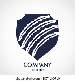 claw scratches shield logo design