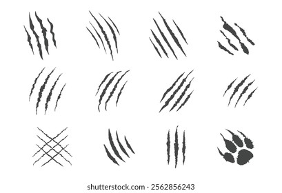 Claw scratches silhouette, Claw mark silhouette, Claw silhouette, Tiger, Cat, Beer claw silhouette