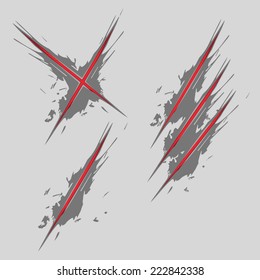 Claw scratches vector