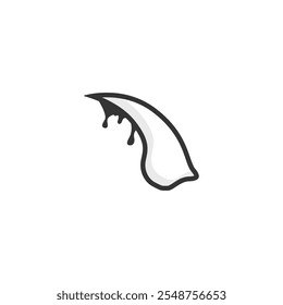 Claw vector icon. Blood from animal claw vector. Monster claw vector icon. Simple wounded claw icon. Claws scratch vector.