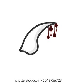 Ícone de vetor de garra. Sangue do vetor de garra animal. Ícone de vetor de garra de monstro. Simples ícone de garra ferida. Garras arranham o vetor. 