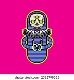Diseño de clawn para su pegatina y este