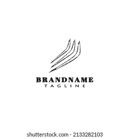 garrapatas logotipo caricatura icono diseño plantilla de imagen plana aislado negro