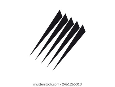 Kratzer Kratzer schwarzes Symbol auf weißem Hintergrund.