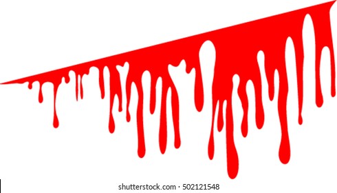 Claws scratch blood drops on white background
