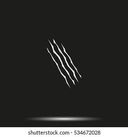 Claws scratches icon.