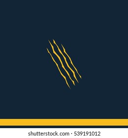 Claws scratches icon.