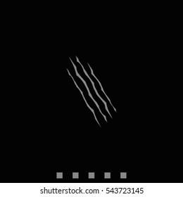 Claws scratches icon.