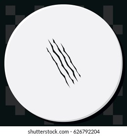 Claws scratches icon.