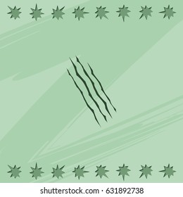 Claws scratches icon.