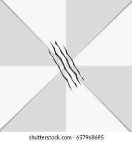 Claws scratches icon.