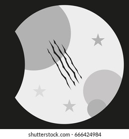 Claws scratches icon.