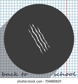 Claws scratches icon.