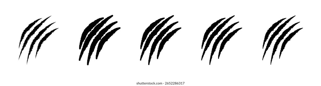 Claws scratches icon filled flat sign concept for web design.