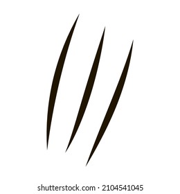 Claws scratches icon isolated on white background. Several forms nicks of wild animals. Vector Illustration