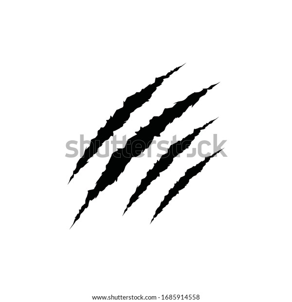 Claws scratches icon isolated on white\
background, Claw sign vector\
Illustration