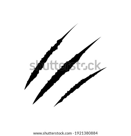 Claws scratches icon, logo isolated on white background