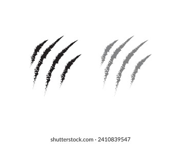 Claws scratches icon set. Vector illustration