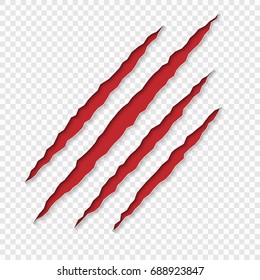 Los arañazos con sombras. vectorial aislado