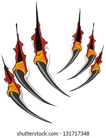 Claws scratches vector