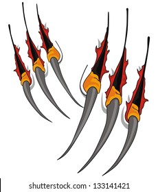 Claws scratches vector