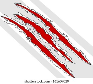 Claws scratches vector