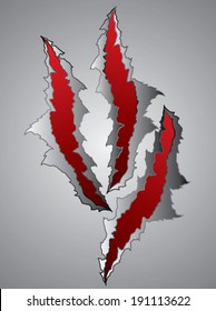 Claws scratches vector