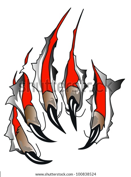 Claws Scratches Vector Stock Vector (Royalty Free) 100838524