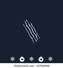 Claws scratches vector icon.